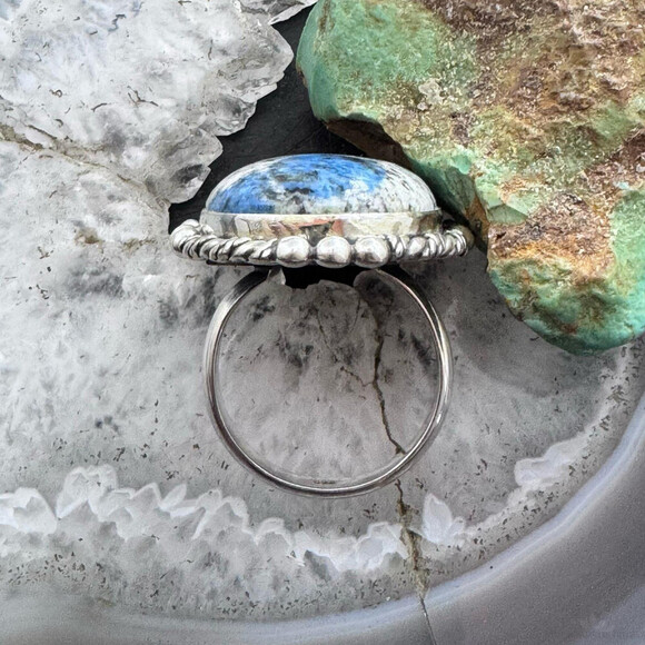 Sterling Silver Southwestern Style Teardrop K2 Jasper Ring Size 9 For Women - Picture 8 of 10